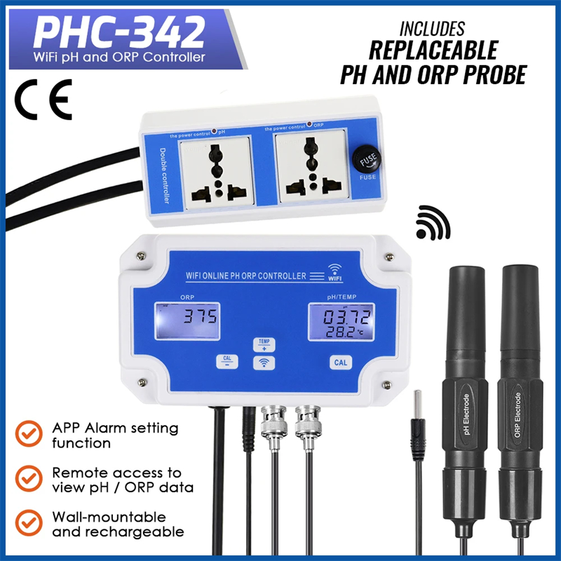 Ph Up Down Solution - Tuya WiFi 3-in-1 PH ORP Temp