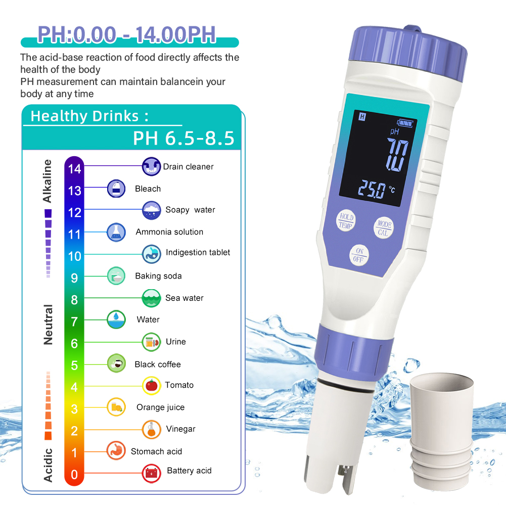 YAGO Hydrogen Water Tester 7-i - огляд і ціна Ph Up Down Solution