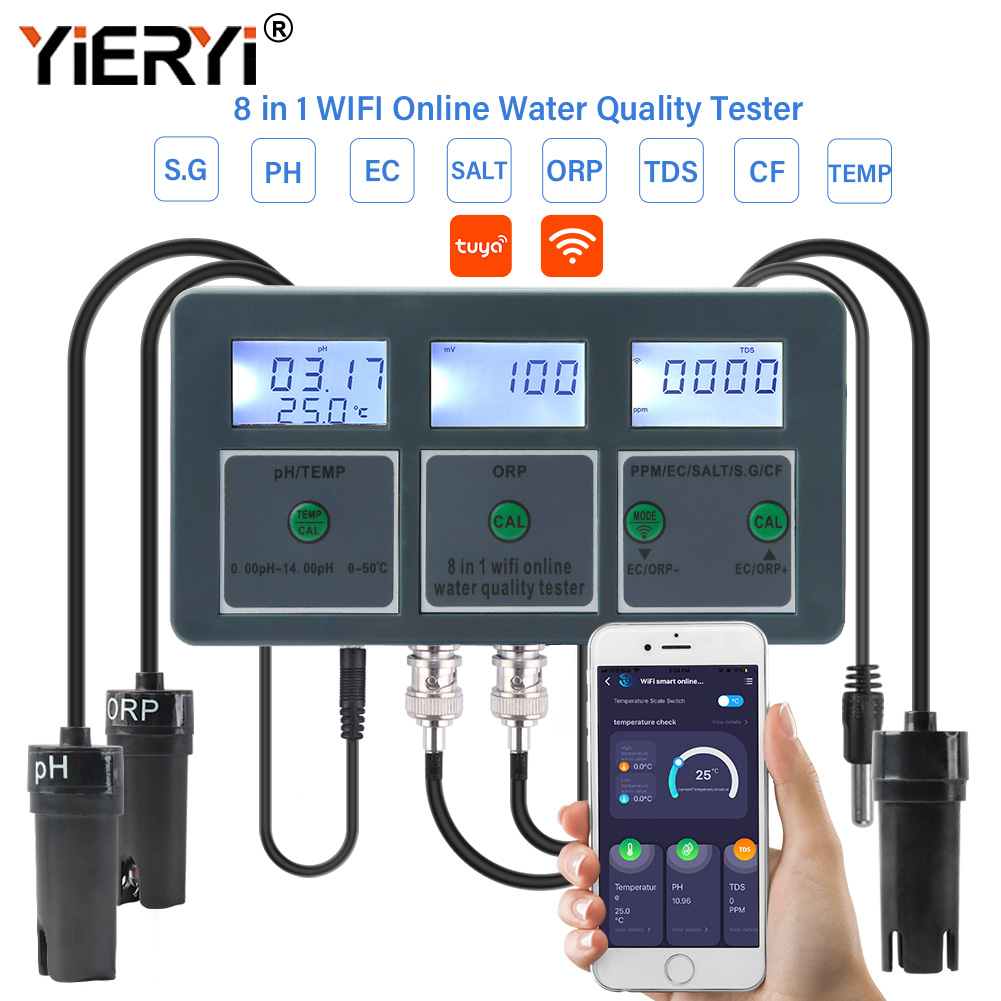 Yieryi WiFi Tuya Smart PH ORP  - огляд і ціна Ph Up Down Solution